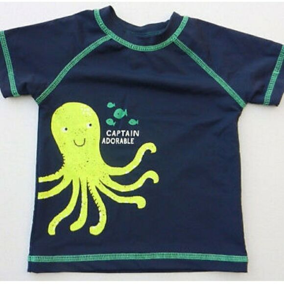 NWT Carter's Octopus Rash Guard Shirt - Picture 1 of 7